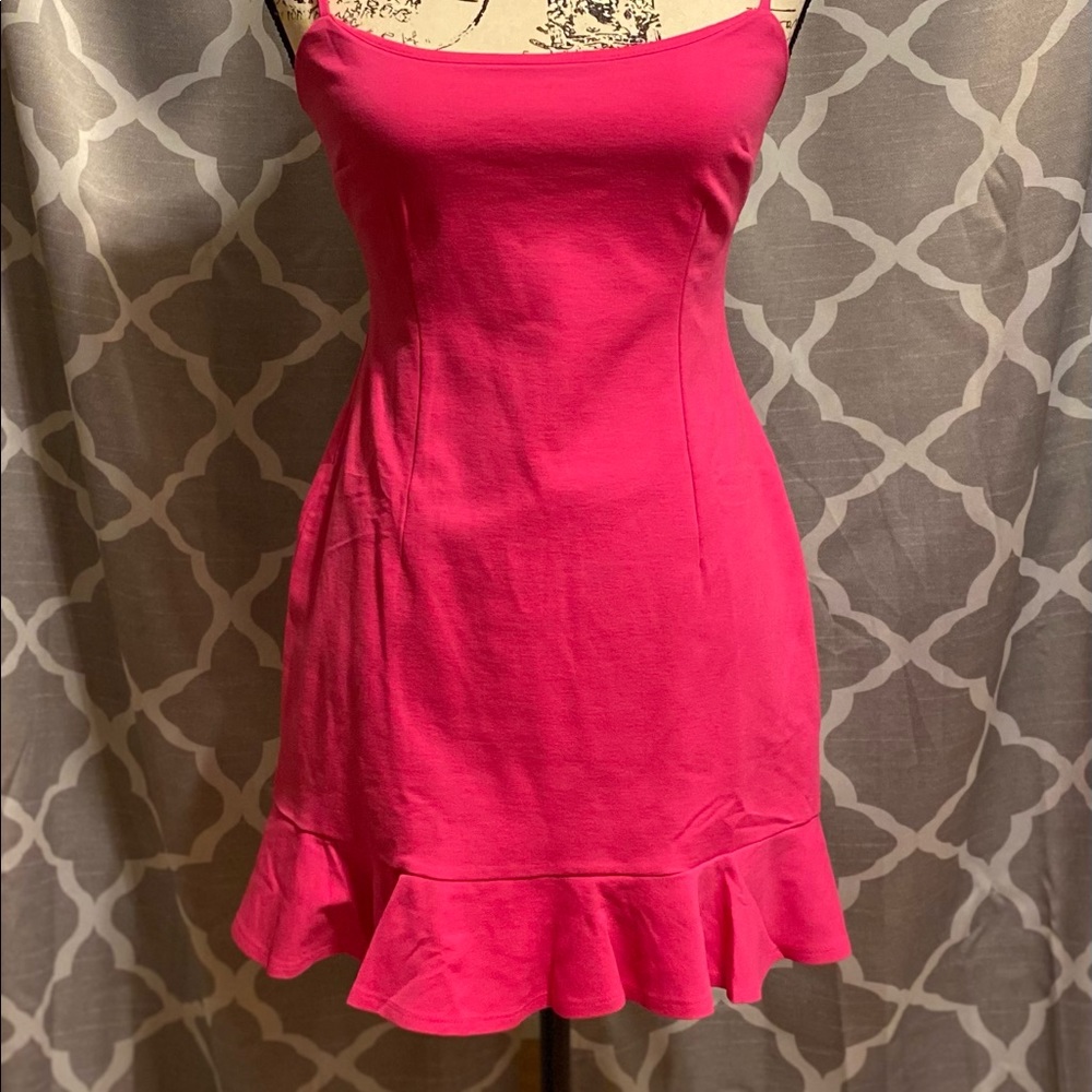 Hot Pink Knit Dress